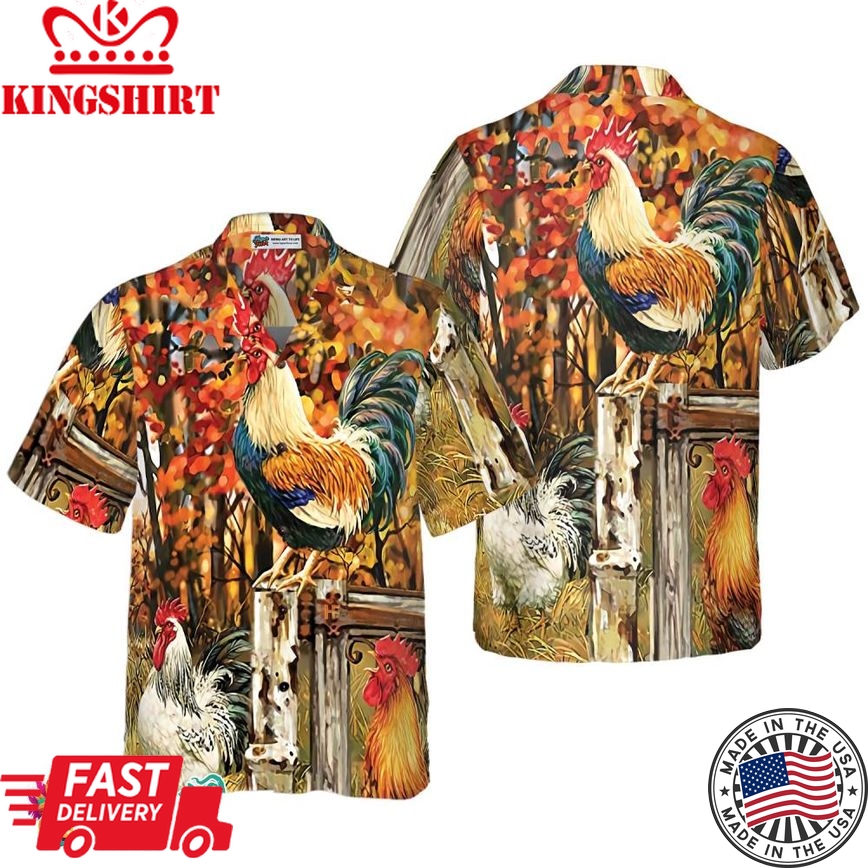 Chicken Family Farm Hawaiian Shirt