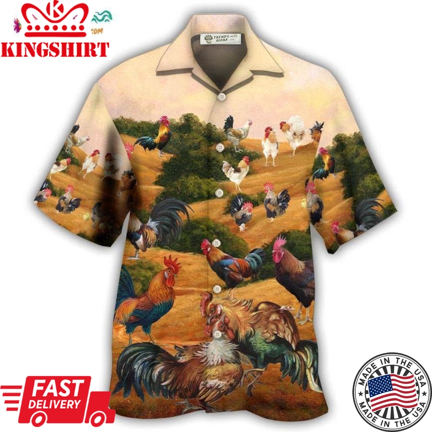 Chicken Farm Autumn Style Hawaiian Shirt