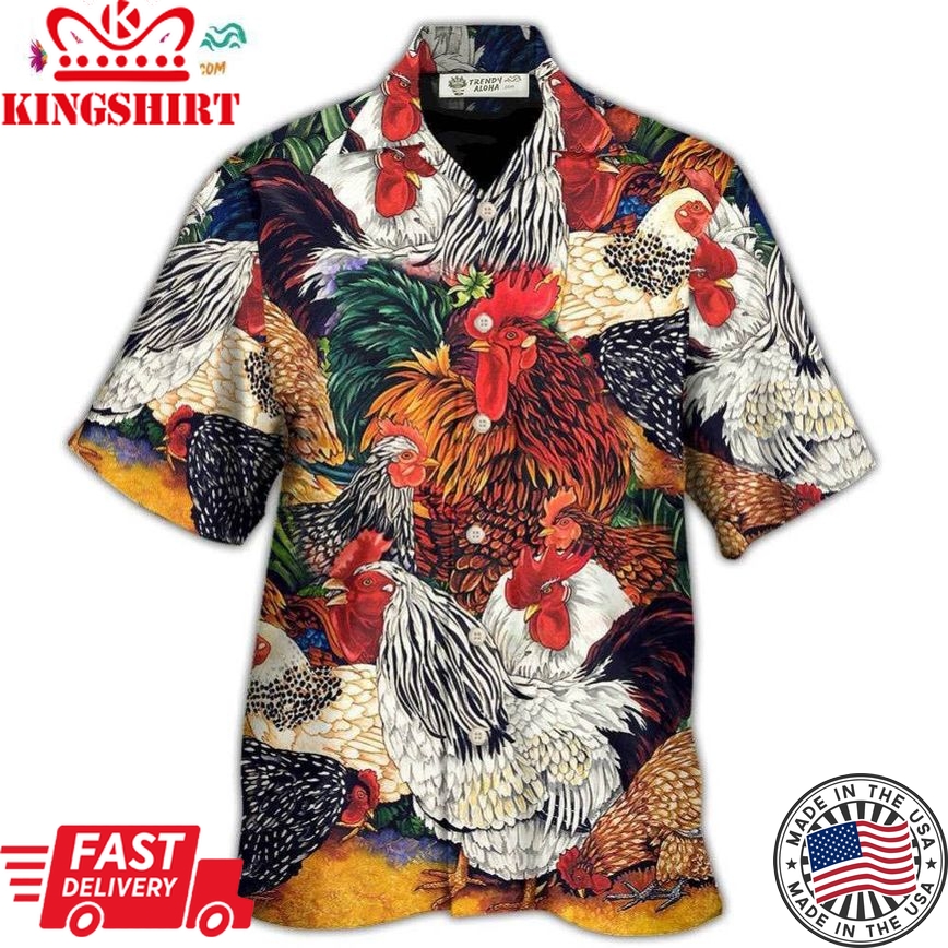 Chicken Farm Awesome Love Life Hawaiian Shirt