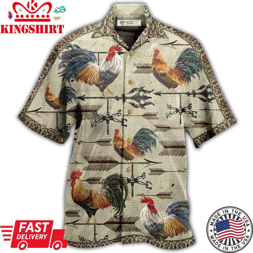 Chicken Find A Way Or Make One Weathervane Rooster Hawaiian Shirt