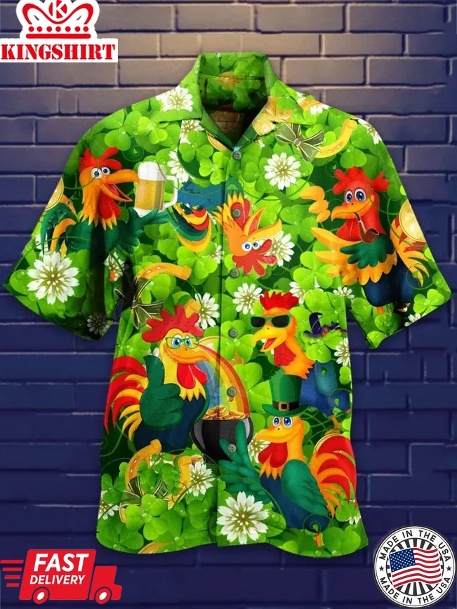 Chicken Trendy Hawaiian Shirt