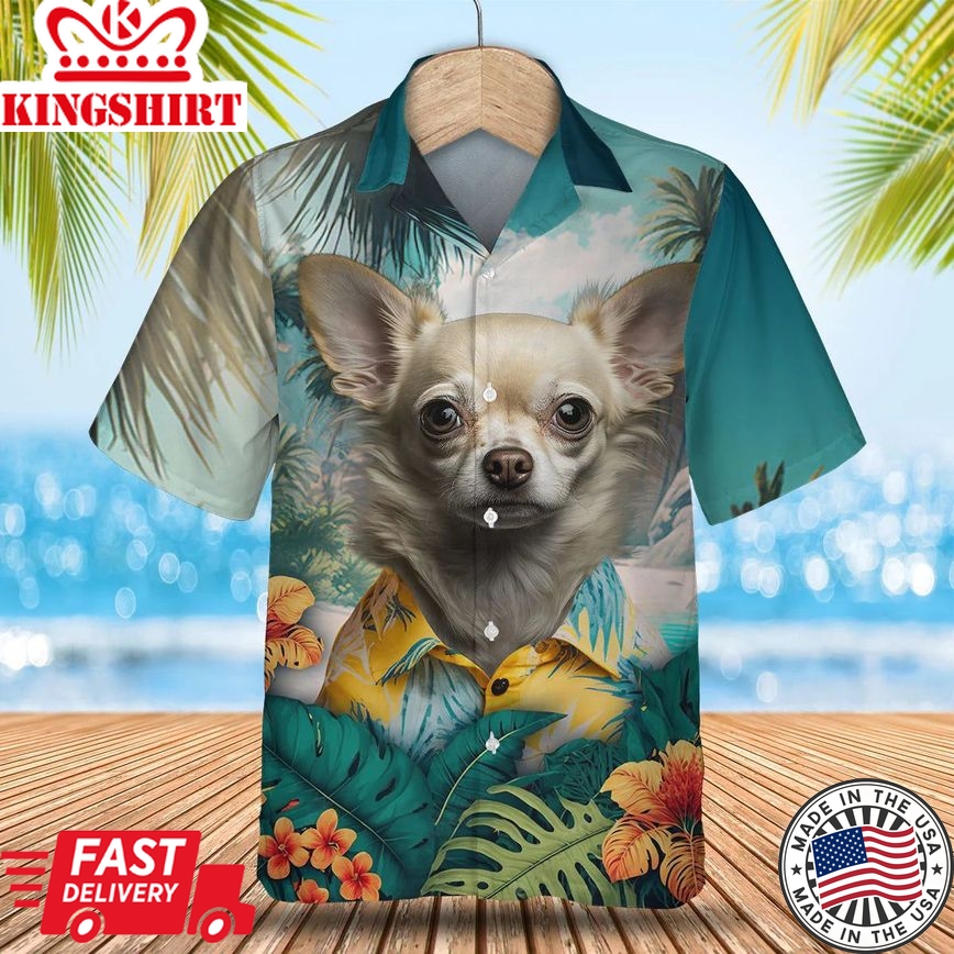 Chihuahua 2 - 3D Tropical Trendy Hawaiian Shirt