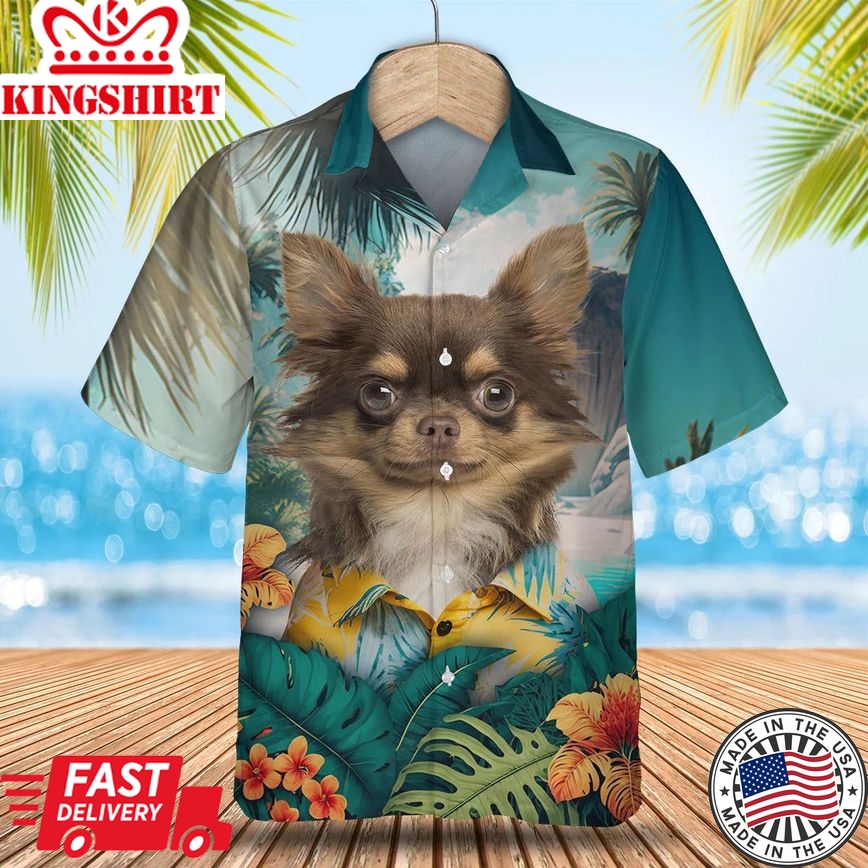 Chihuahua - 3D Tropical Trendy Hawaiian Shirt