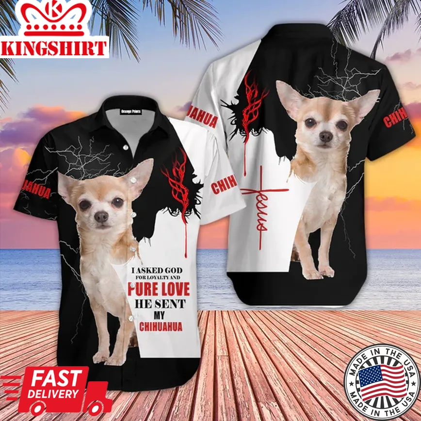 Chihuahua Dog Jesus Trendy Hawaiian Shirt For