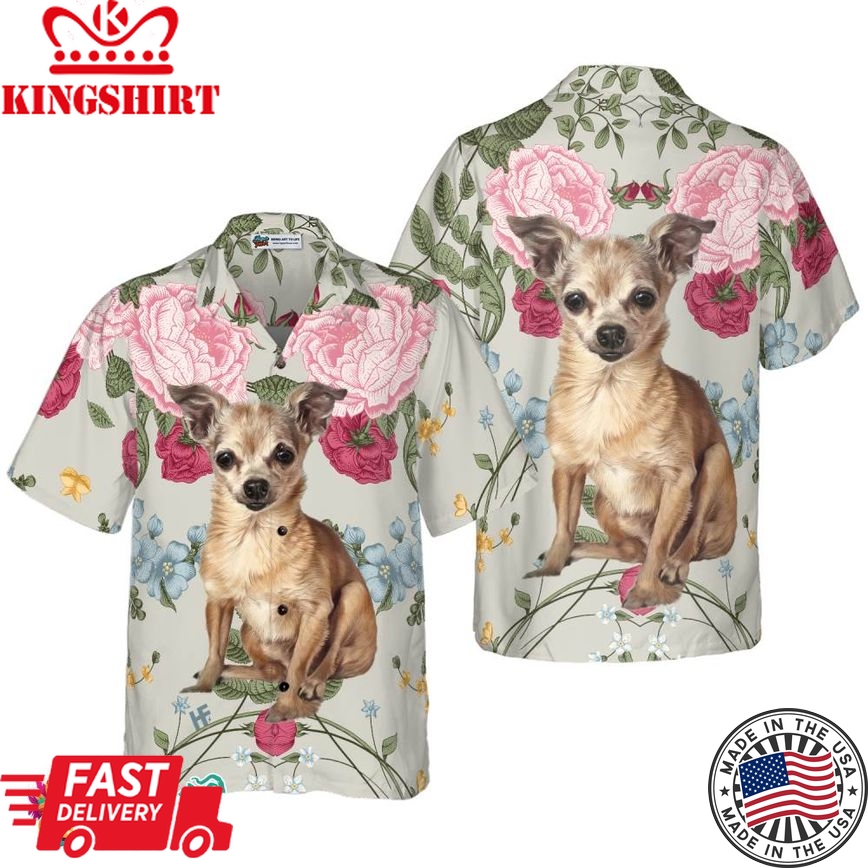 Chihuahua Floral Shirt Hawaiian Shirt