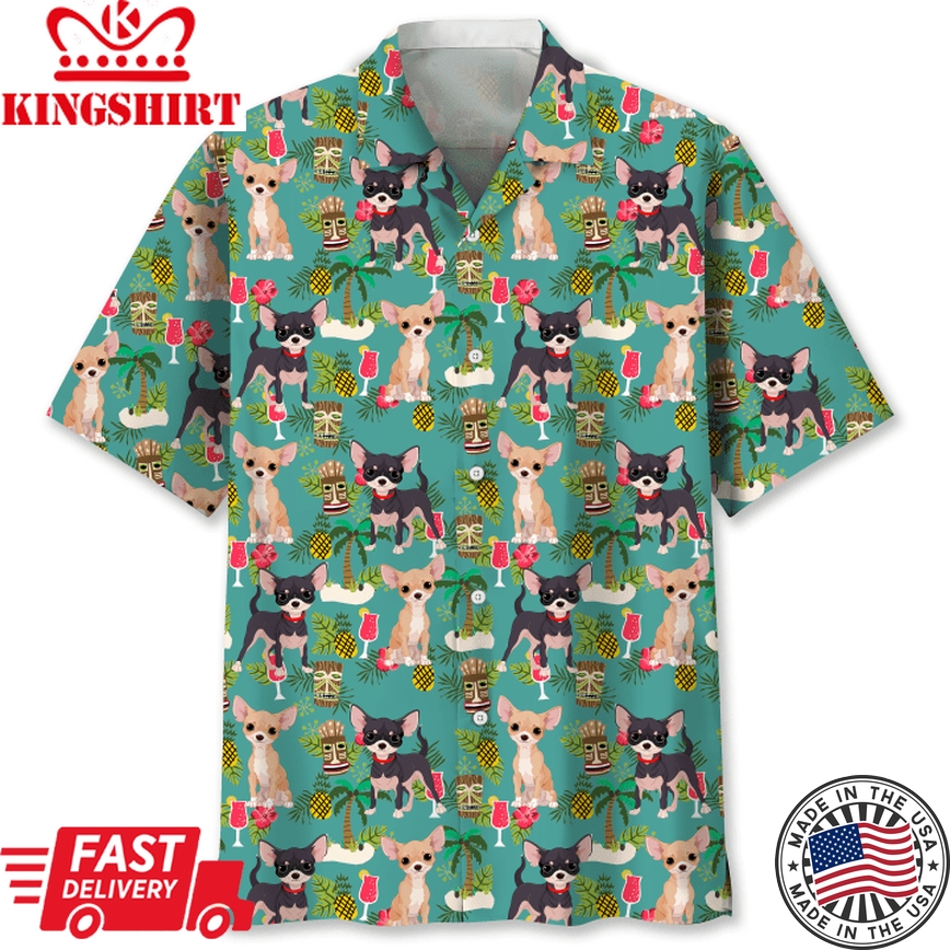 Chihuahua Hawaiian Beach Shirt