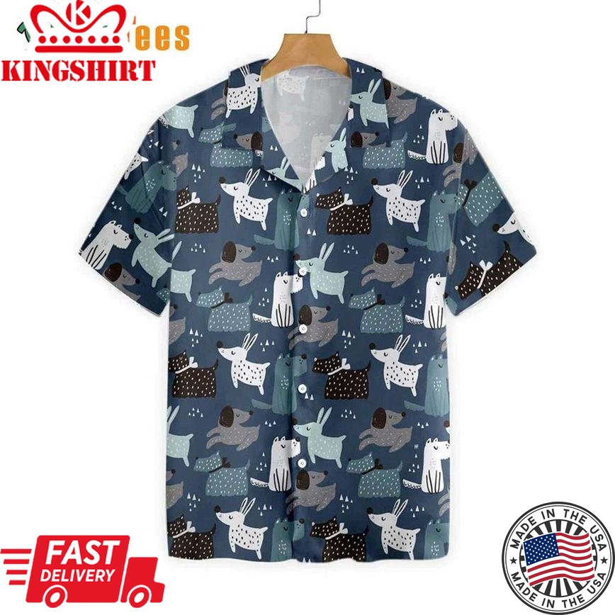 Childish Seamless Pattern, Dog Trendy Hawaiian Shirt Perfect Gifts For Your Loved Ones