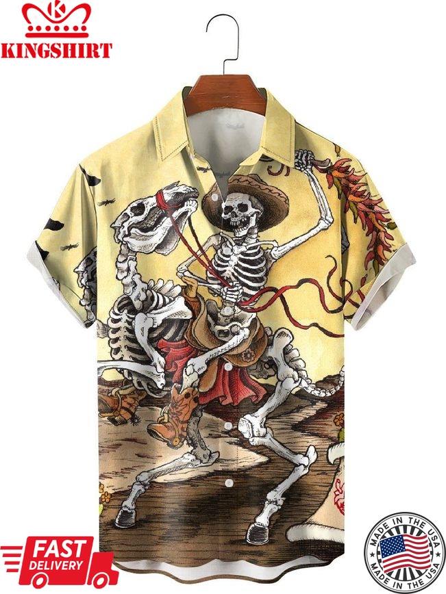 Chili And Running Skull Short Sleeve Shirt