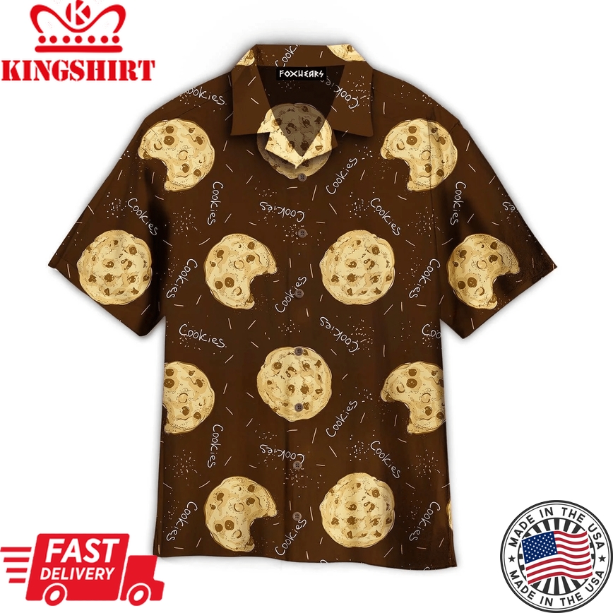 Chocolate Chip Cookies Trendy Hawaiian Shirt