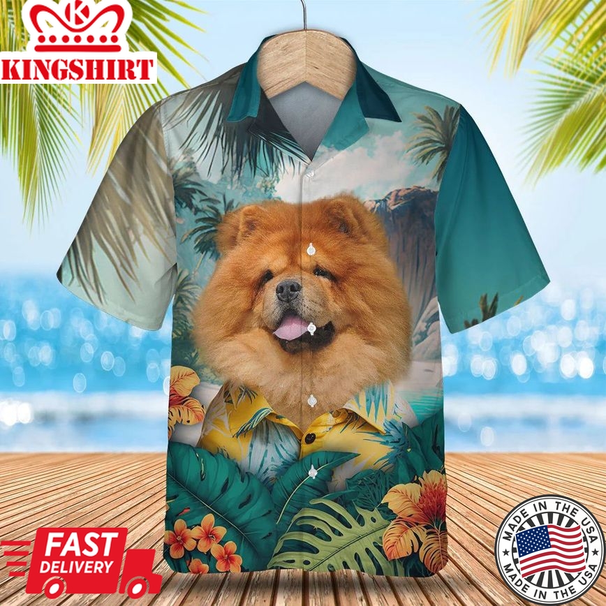 Chow Chow Tropical Delight - Embrace the Aloha Spirit with this 3D Trendy Hawaiian Shirt