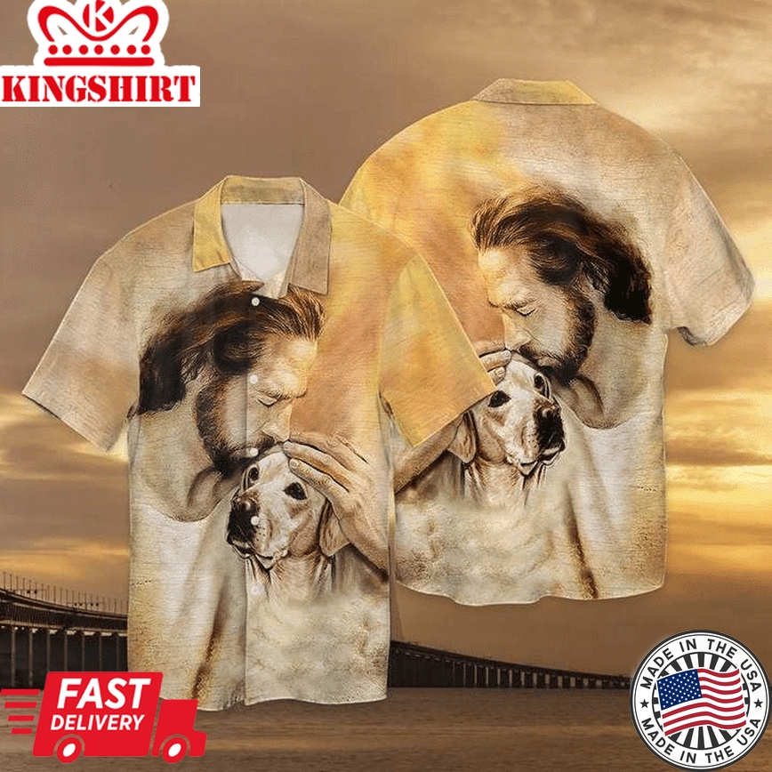 Christian Jesus Love Labrador Dog Hawaiian Shirt