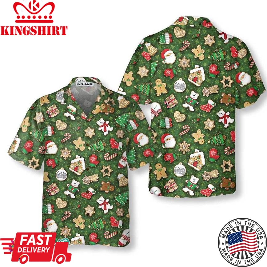 Christmas All Over Cookies Hawaiian Shirt, Funny Christmas Shirt, Best Christmas Gift