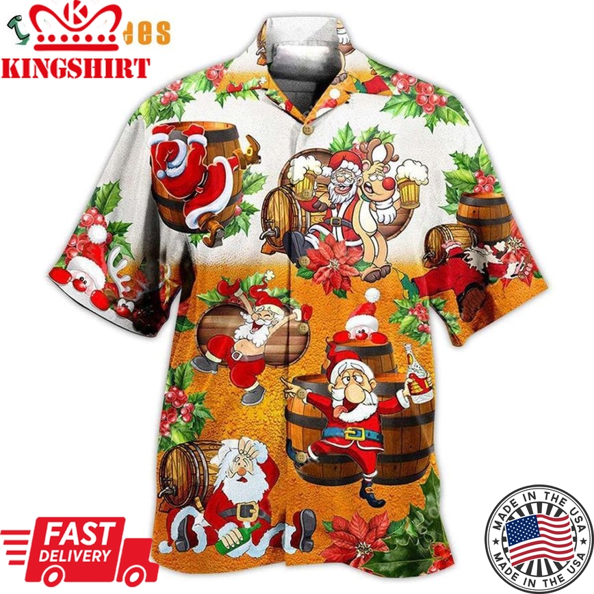 Christmas Beer Santa Drunk, Santa Trendy Hawaiian Shirt Perfect Gifts For Your Loved Ones