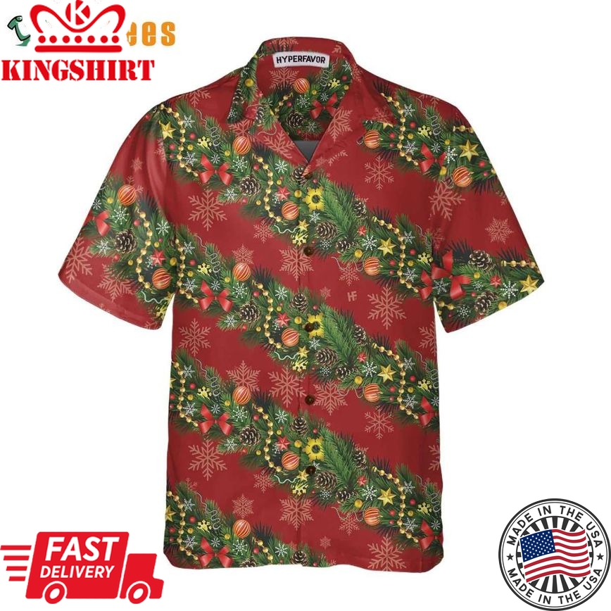 Christmas Decorations With Snowflakes, Mens Christmas Trendy Hawaiian Shirt Perfect Gifts For Your Loved Ones