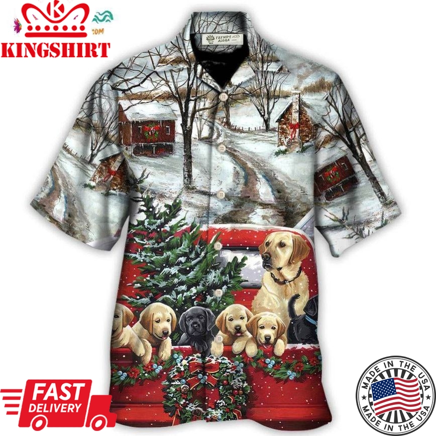 Christmas Dog Come Home In Truck Hawaiian Shirt