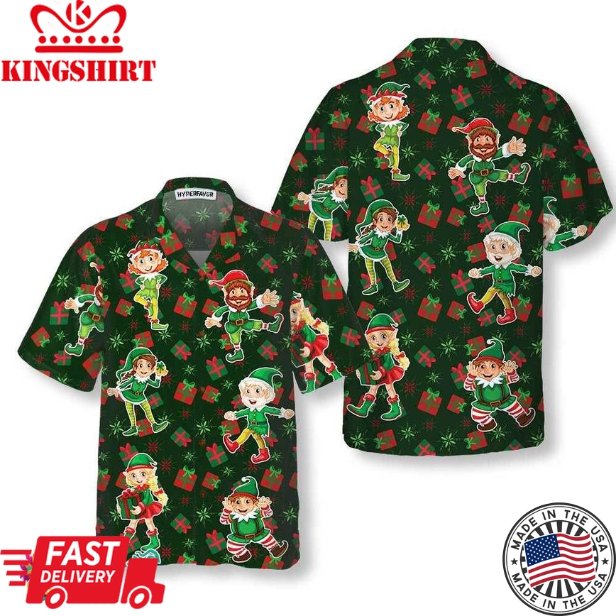 Christmas Elf Party Hawaiian Shirt, Funny Elf Christmas Shirt, Best Xmas Gift Idea