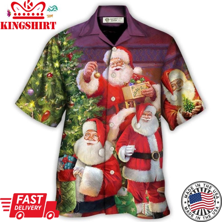 Christmas Funny Santa Claus Gift For Xmas So Happy Hawaiian Shirt