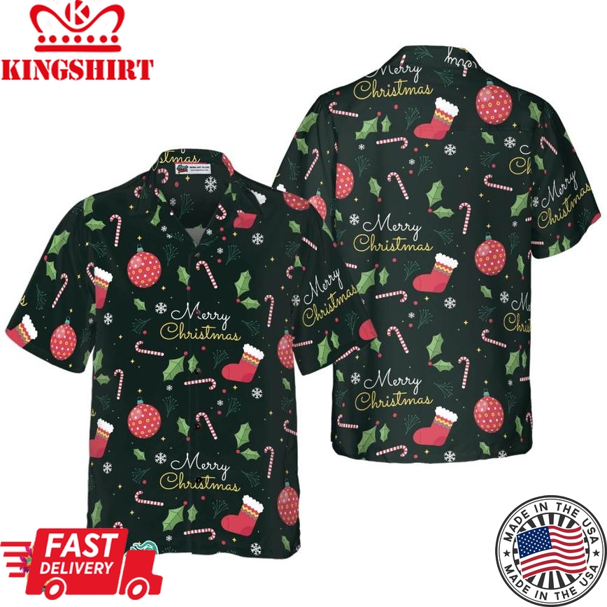 Christmas Hawaiian Shirts, Merry Christmas Pattern Shirt Short Sleeve, Christmas Shirt Idea Gift For Men And Women