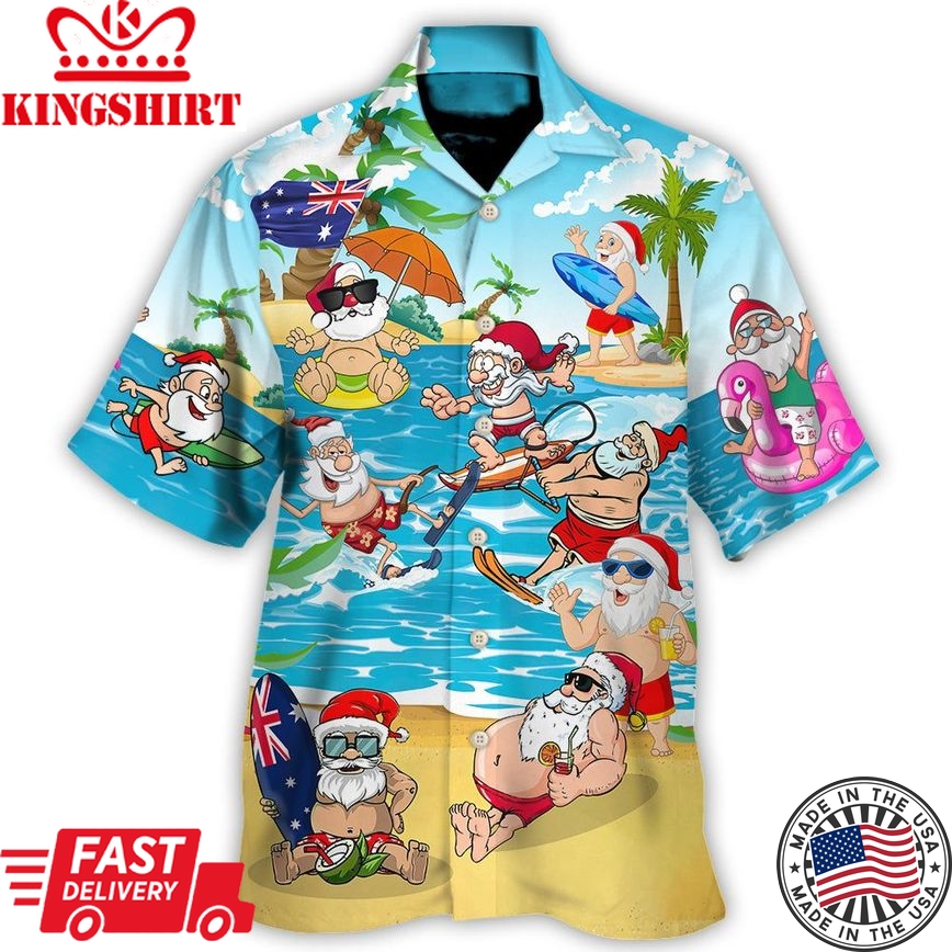 Christmas In July Santa Keeping The Christmas Spirit Alive Year Round Hawaiian Shirt