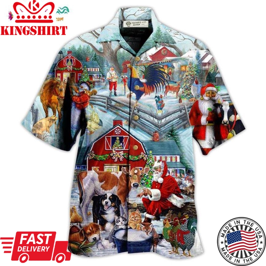 Christmas Love Animals So Much Hawaiian Shirt