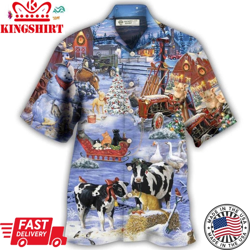 Christmas Love Farm Hawaiian Shirt