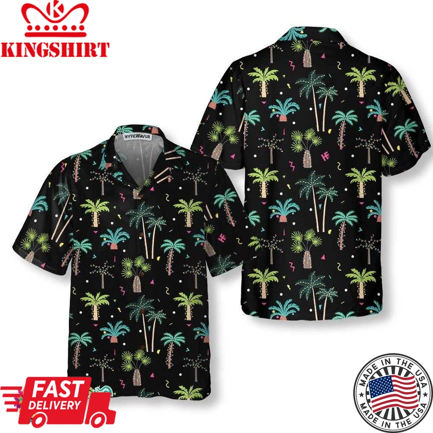 Christmas Palm Trees Hawaiian Shirt, Funny Christmas Shirt For Men