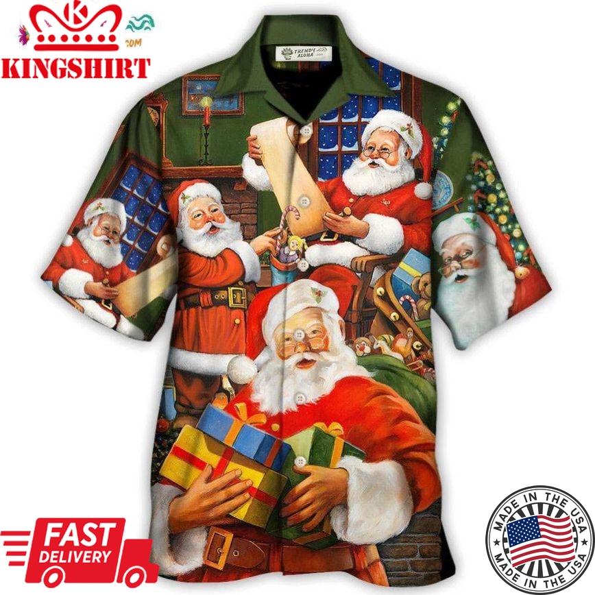 Christmas Santa Claus Gift For Xmas Art Style Hawaiian Shirt