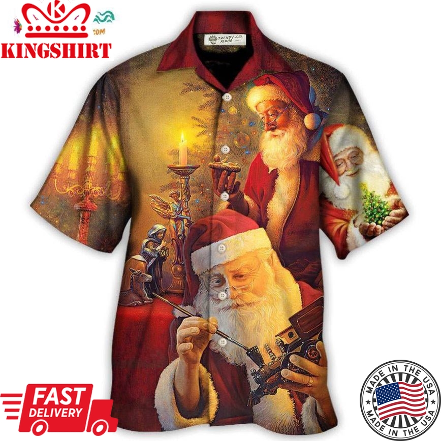 Christmas Santa Claus The Spirit Of Christmas Art Style Hawaiian Shirt