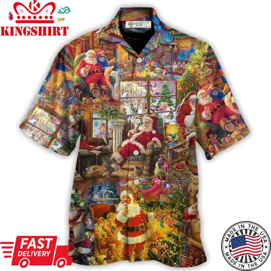 Christmas Santa Happy Holiday Season Of Joy Hawaiian Shirt