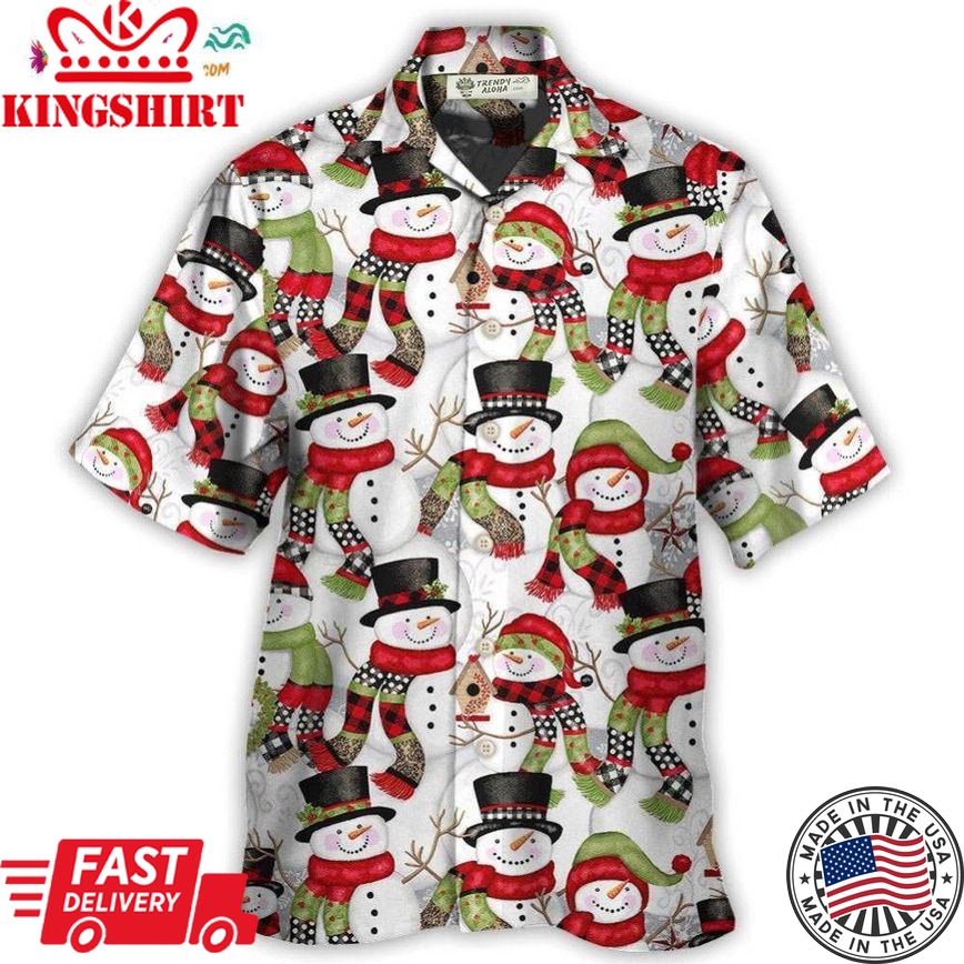 Christmas Snowman Family Happy Christmas Hawaiian Shirt