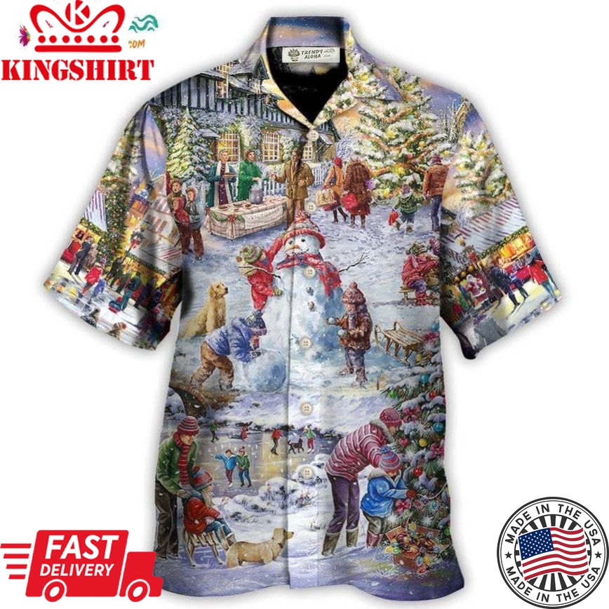 Christmas Winter Holiday Santa Claus Is Coming Hawaiian Shirt