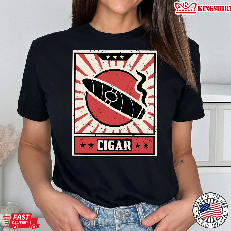 Cigar Retro Cigar Smoking Lovers T-Shirt