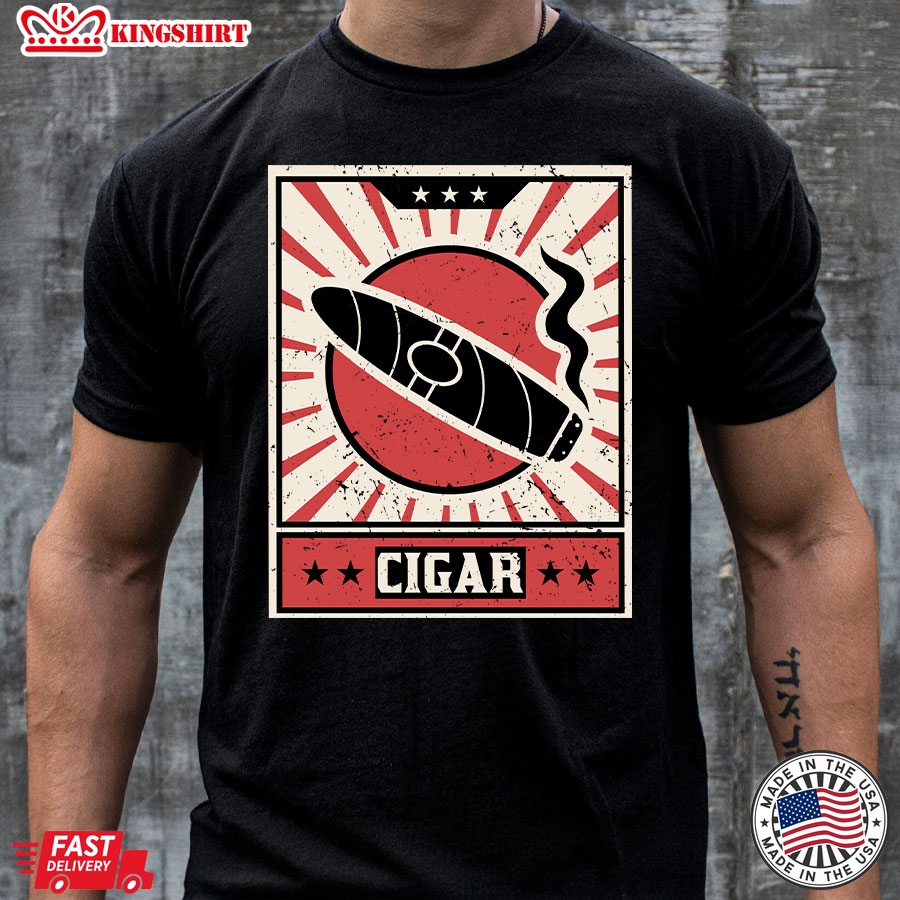 Cigar Retro Cigar Smoking Lovers T-Shirt