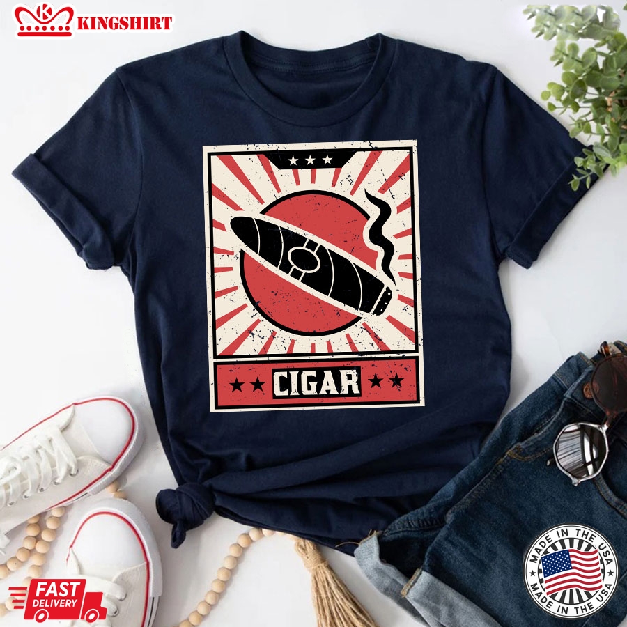 Cigar Retro Cigar Smoking Lovers T-Shirt