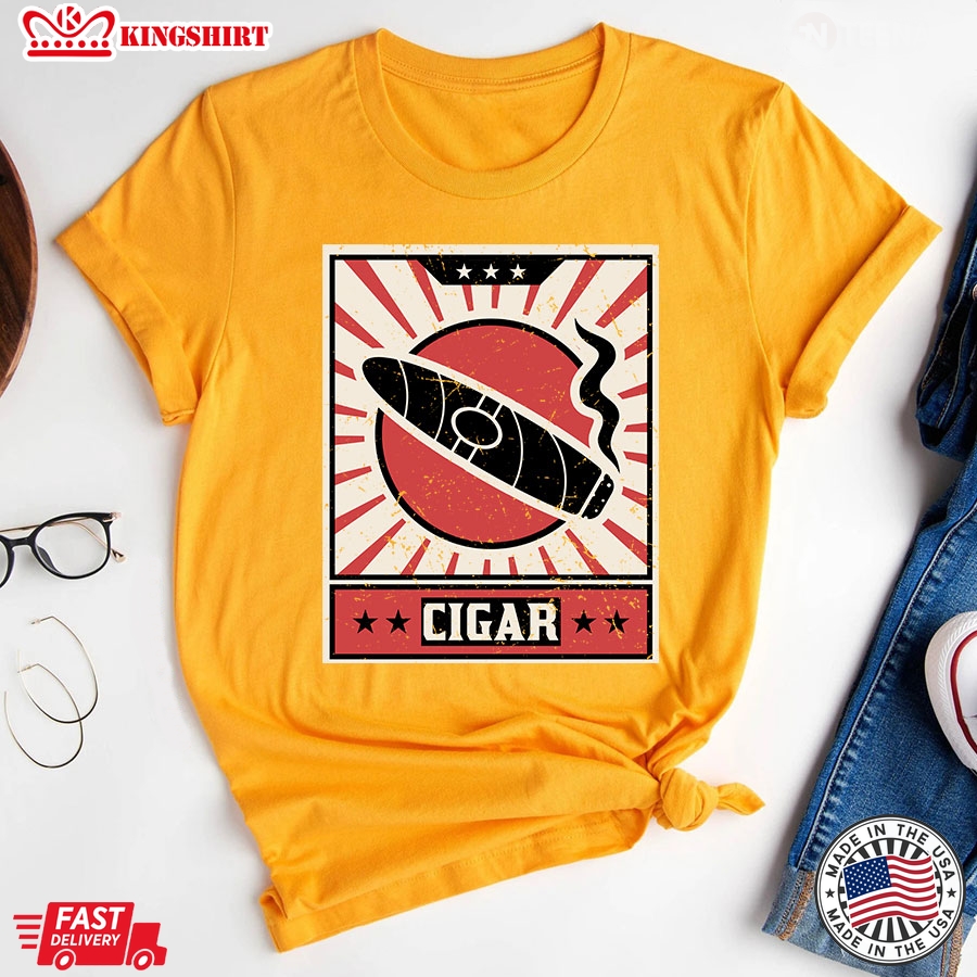 Cigar Retro Cigar Smoking Lovers T-Shirt