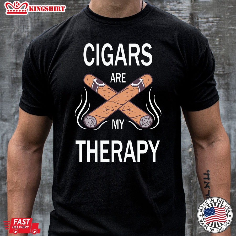 Cigars Are My Therapy Cigars Lover T-Shirt