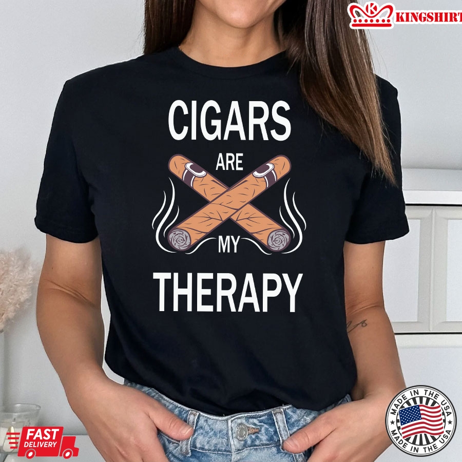 Cigars Are My Therapy Cigars Lover T-Shirt