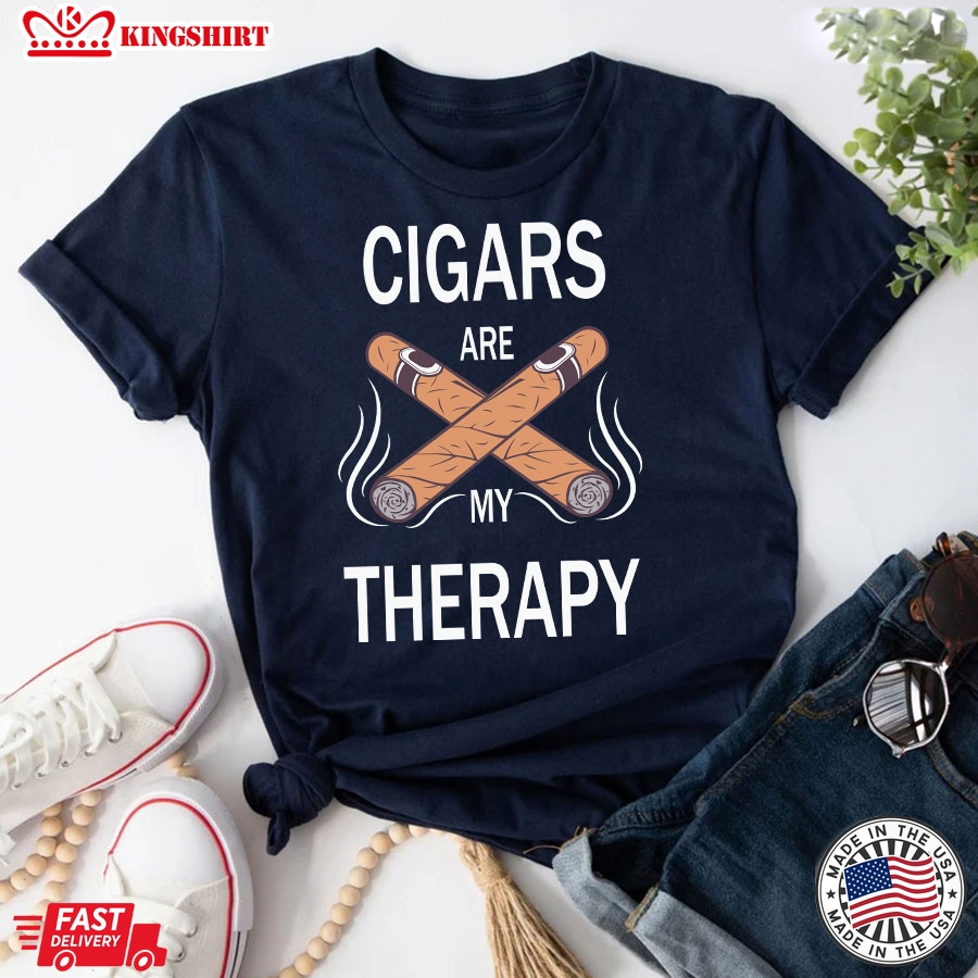 Cigars Are My Therapy Cigars Lover T-Shirt