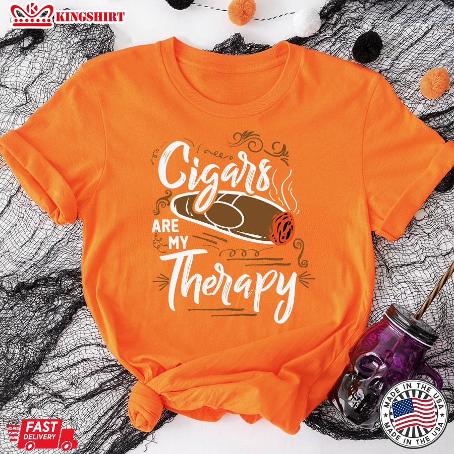 Cigars Are My Therapy Cigars Smoke Lover T-Shirt