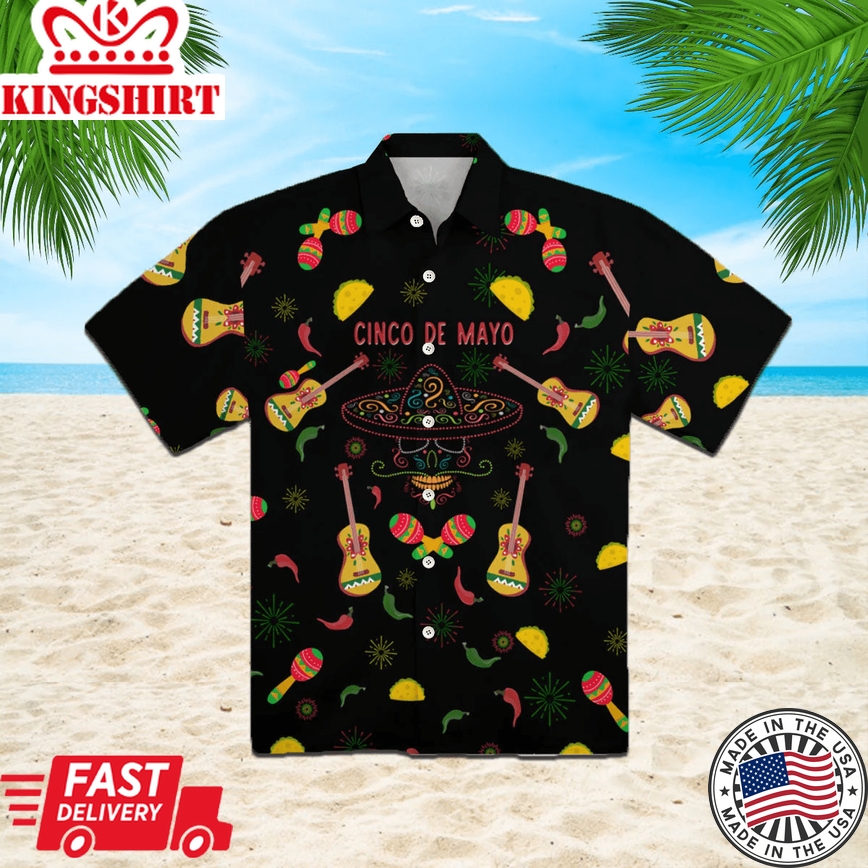 Cinco De Mayo Tacos Black Trendy Hawaiian Shirt Aloha Shirt