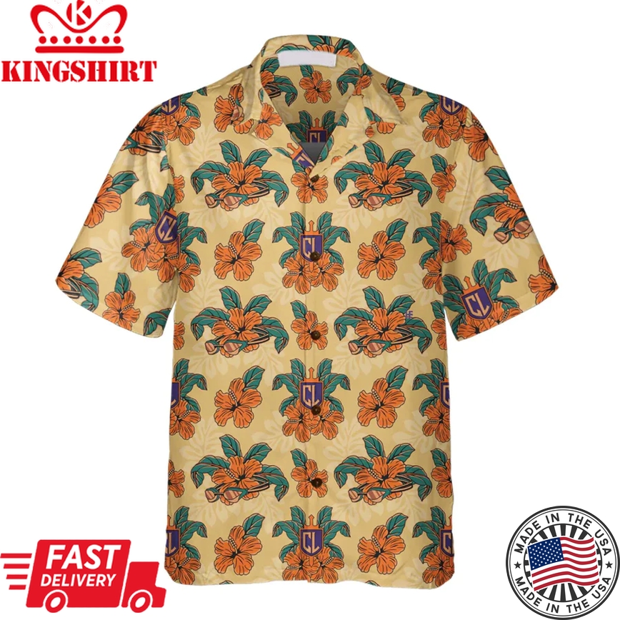 Cl Tropical Floral Trendy Hawaiian Shirt