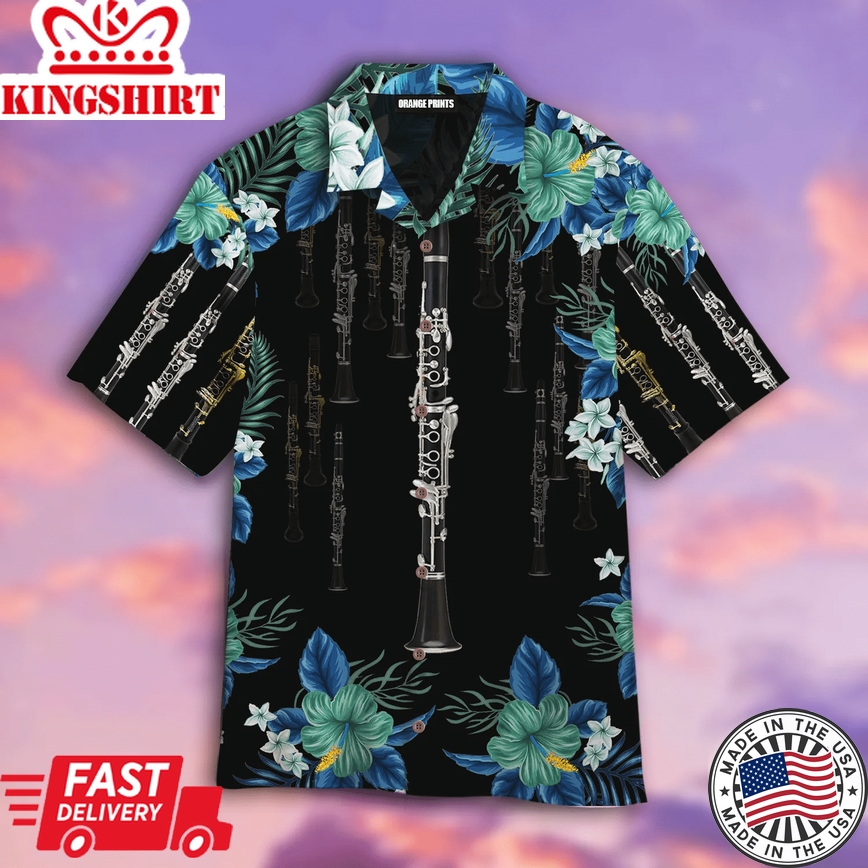 Clarinet Unisex Trendy Hawaiian Shirt Aloha Shirt