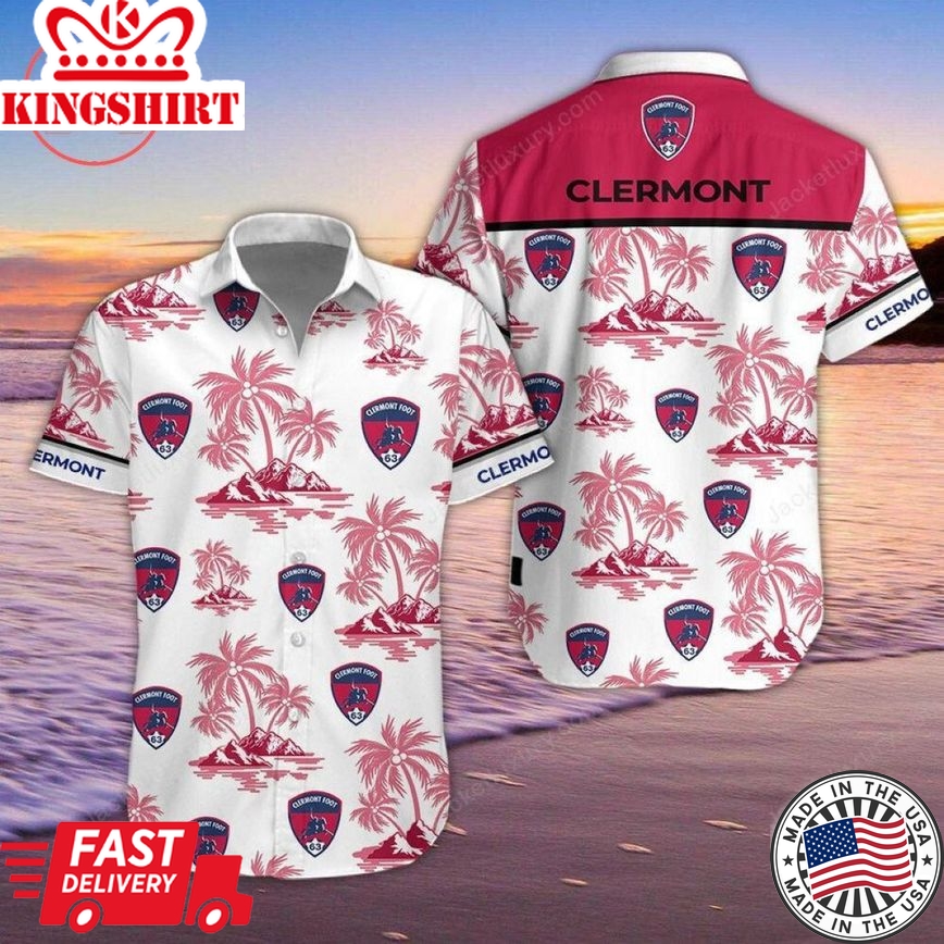 Clermont Foot 63 Coconut Tree Trendy Hawaiian Shirt Aloha Shirt