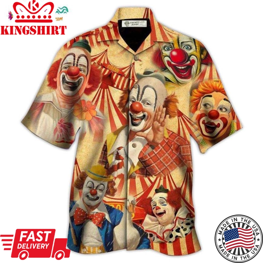 Clown Funny Happy Funny Life Hawaiian Shirt