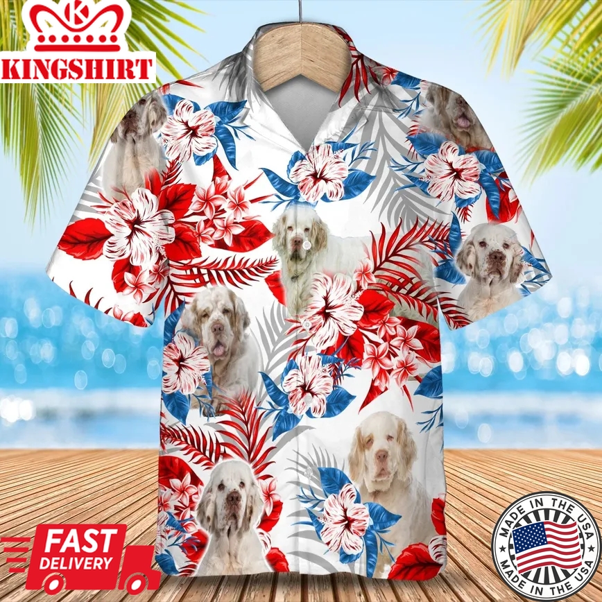 Clumber Spaniel Trendy Hawaiian Shirt Gift For Summer, Summer Aloha Shirt, Trendy Hawaiian Shirt For Men And Women