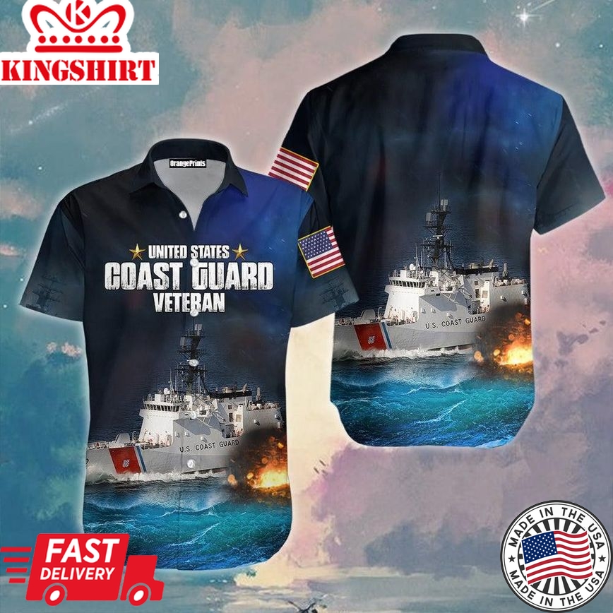 Coast Guard Veteran Trendy Hawaiian Shirt For