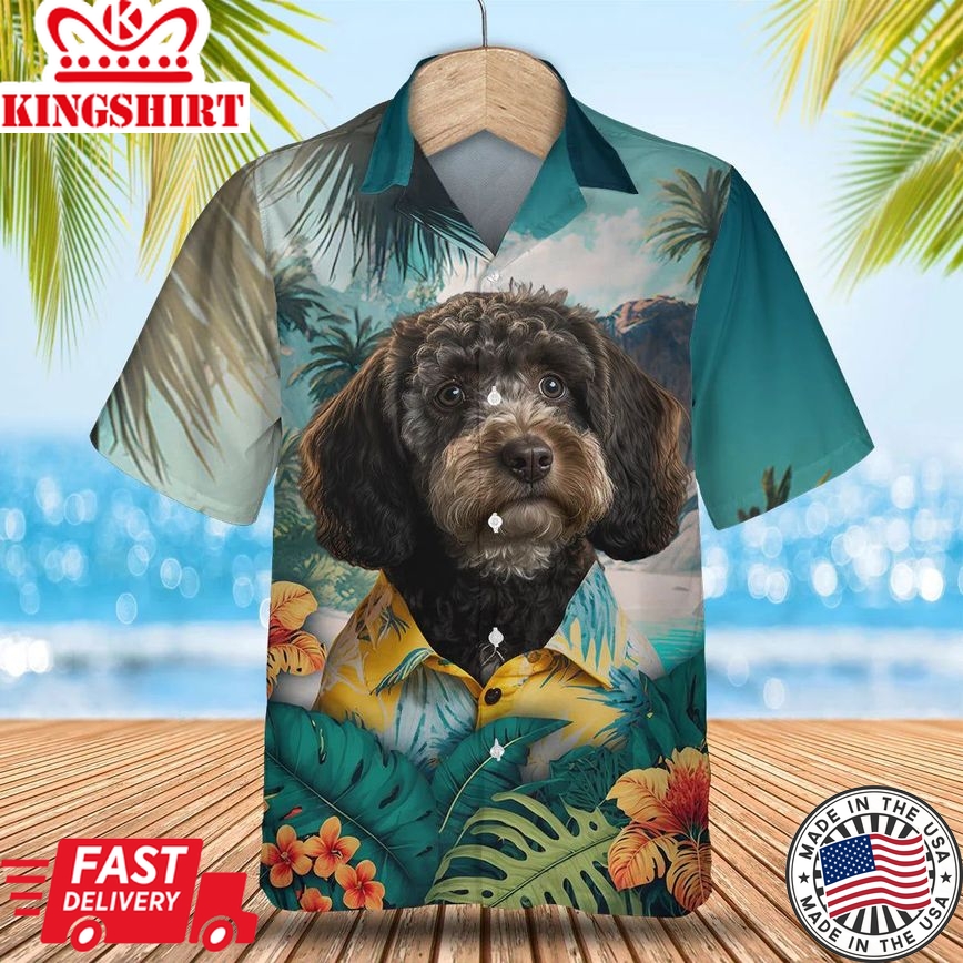 Cockapoo Paradise Breeze - Experience Paradise with this Tropical Trendy Hawaiian Shirt