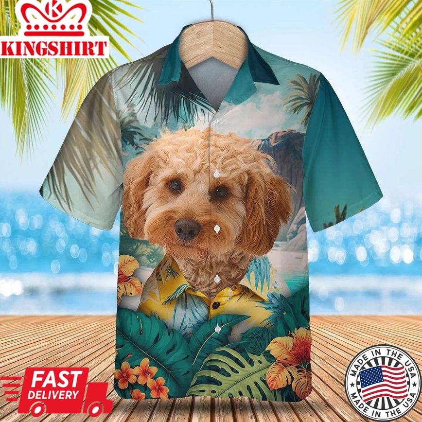 Cockapoo Tropic Oasis - Stand Out in the Tropics with this Exquisite Trendy Hawaiian Shirt