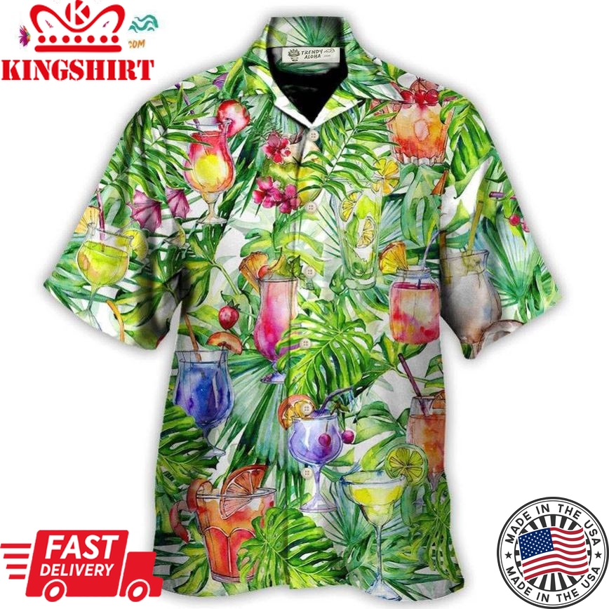 Cocktail Beach Drinks Bar Party Hawaiian Shirt