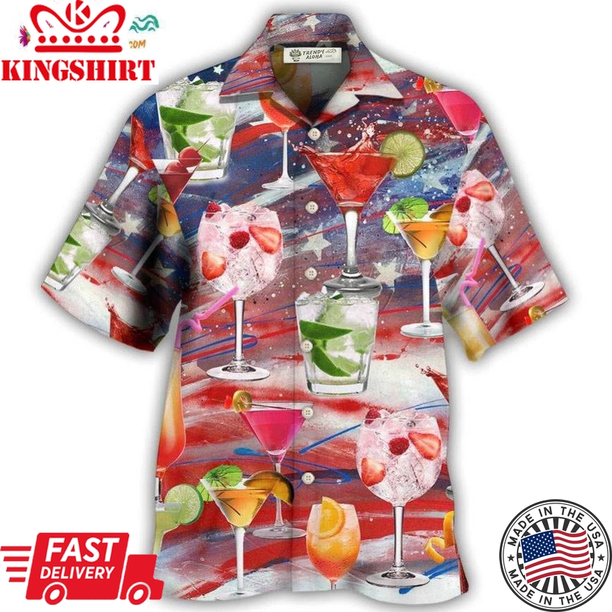 Cocktail Independence Day Let'S Drink Cocktail On This Day Hawaiian Shirt